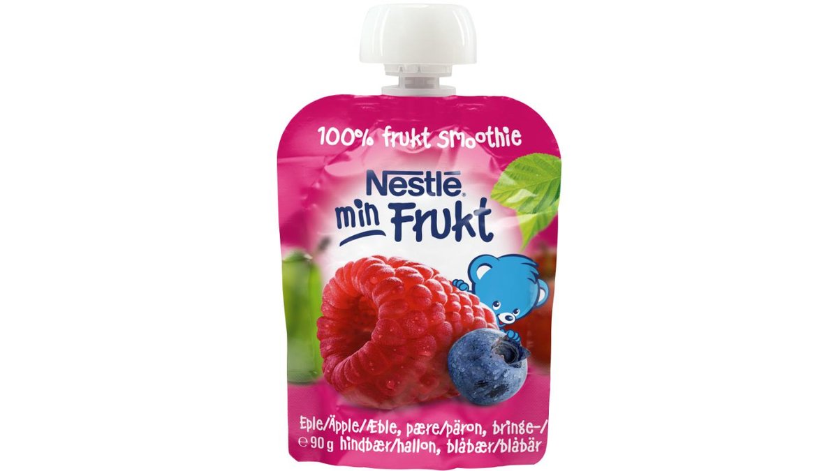 Nestlé Fruktsmoothie Hallon Blåbär Äpple 6 mån, 90 g