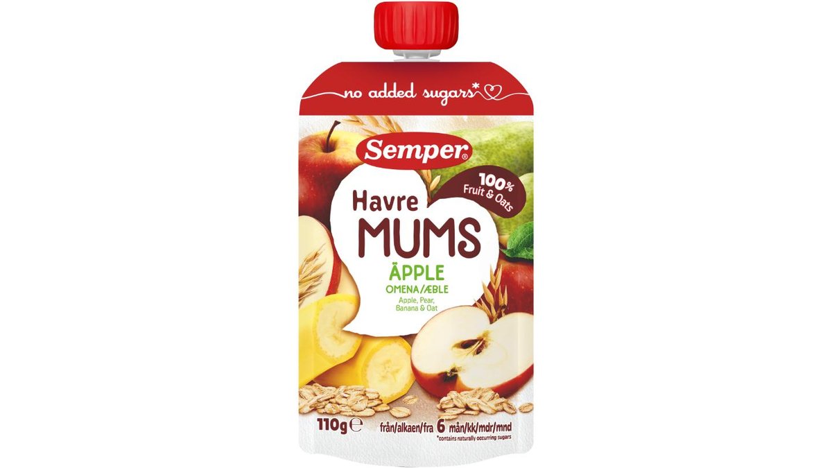 Semper Havremums Omena & kaura 6kk hedelmäsose 110g