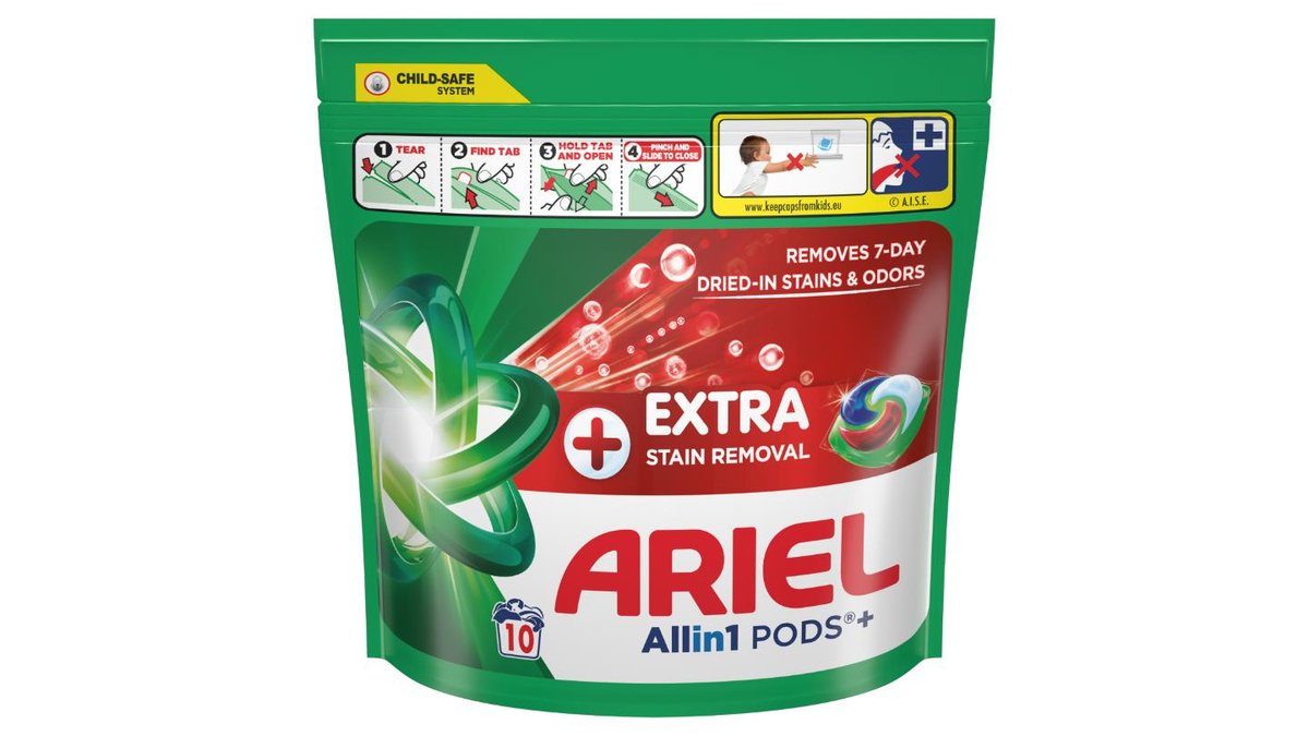 Ariel Allin1 Pods + Extra stain removal kapsuly na pranie, 10 ks