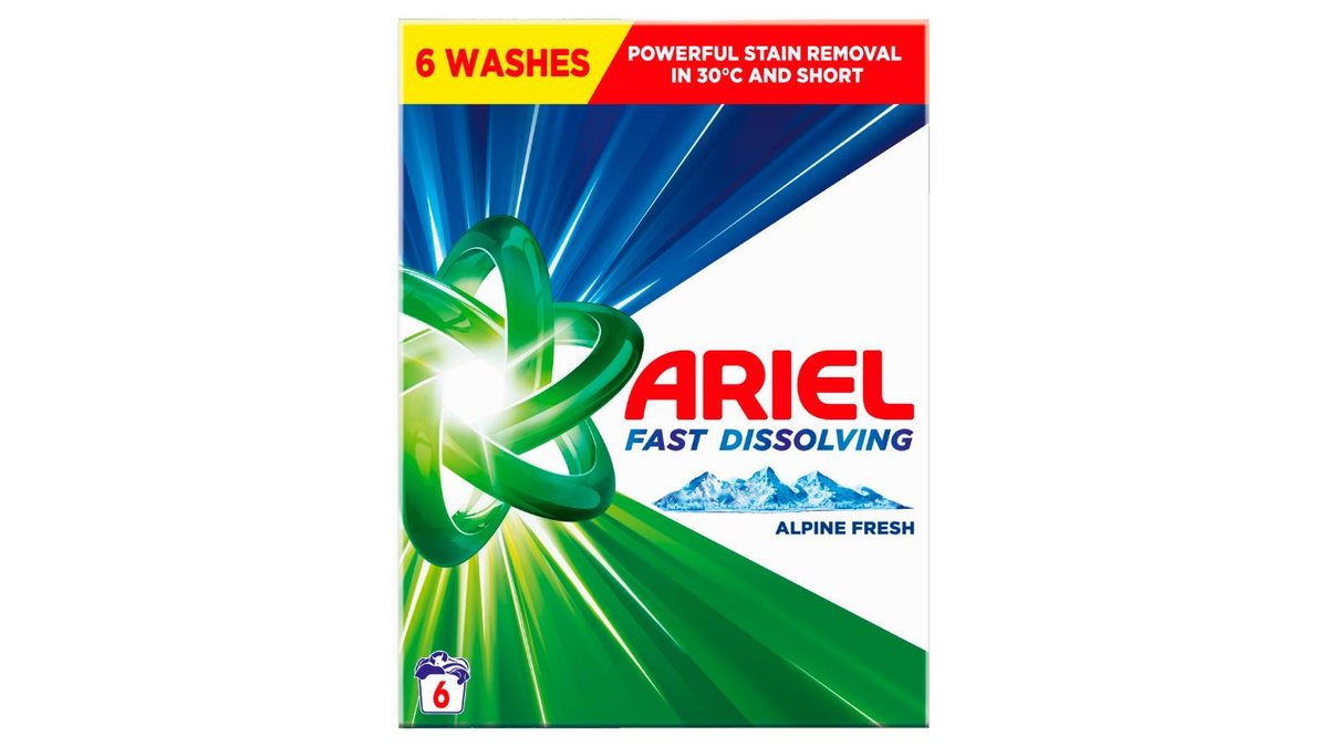 Ariel Alpine Fresh Prášok Na Pranie, 330 g, 6 Praní