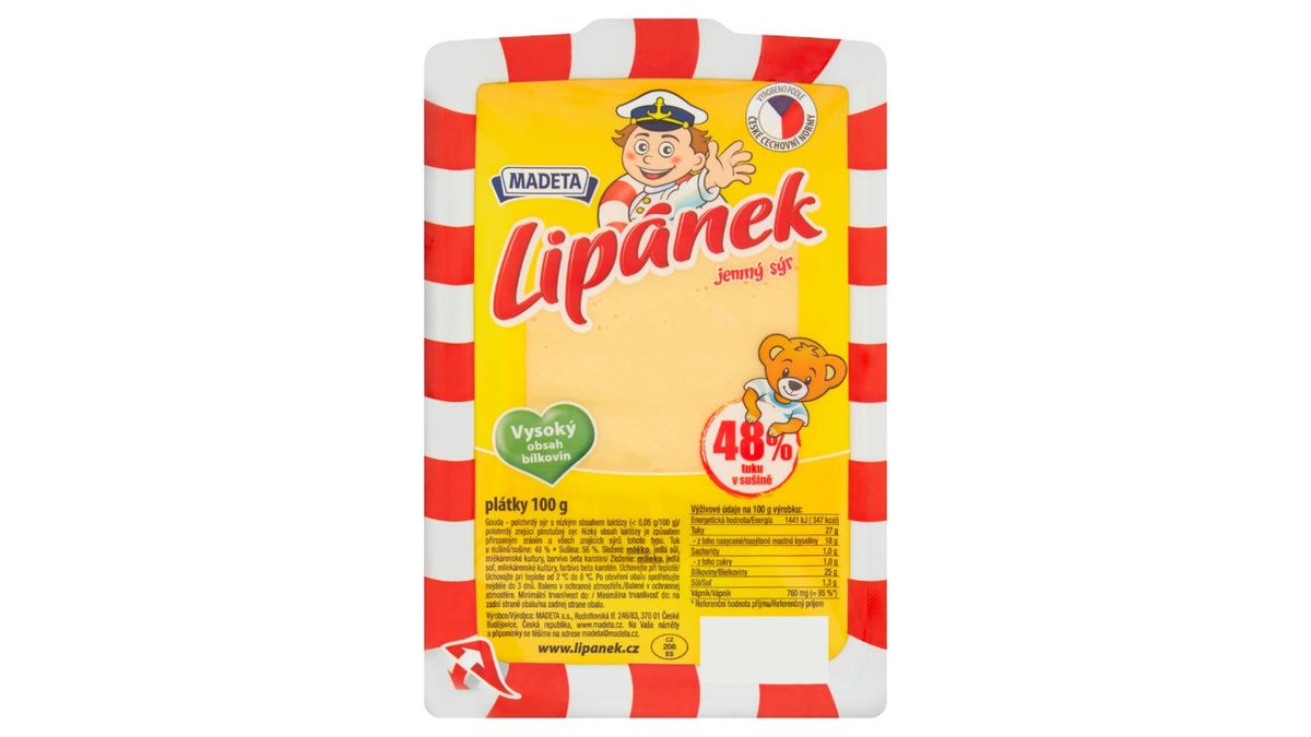 Madeta Lipánek Gouda plátky 100 g