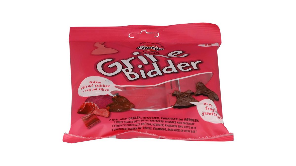 Grinebidder hindbær, rabarber, rødbede, Castus