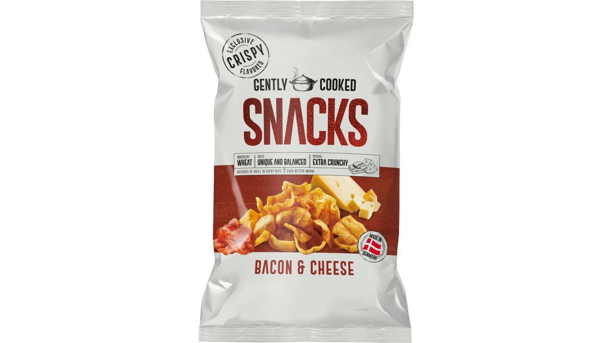 Snackchips m. bacon & ost, Crispy