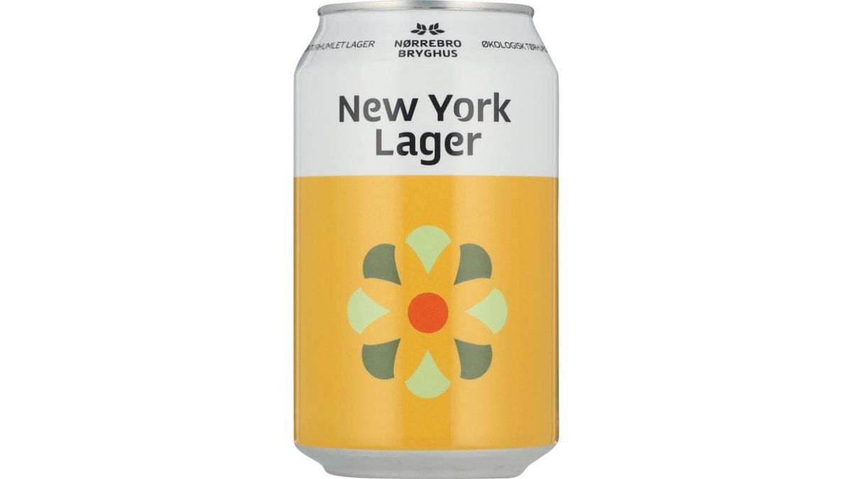 New York Lager dåse 5,2% øko. Nørrebro Bryghus