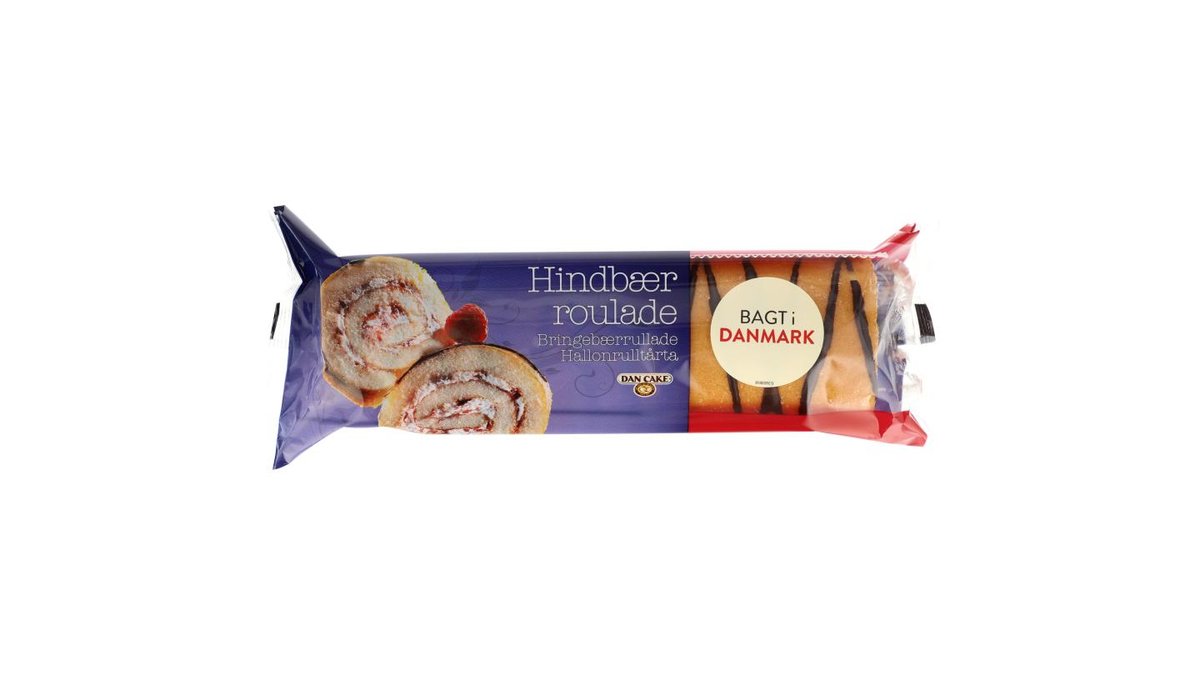 Hindbærroulade m. vaniljecreme, Dan Cake