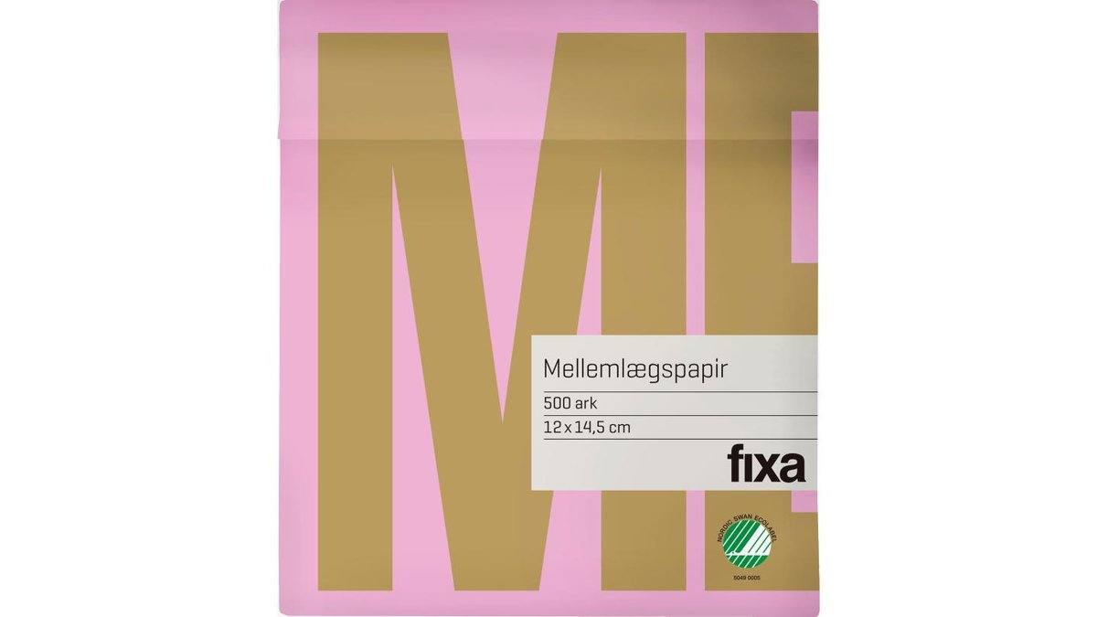 Mellemlægspapir i ark, Fixa