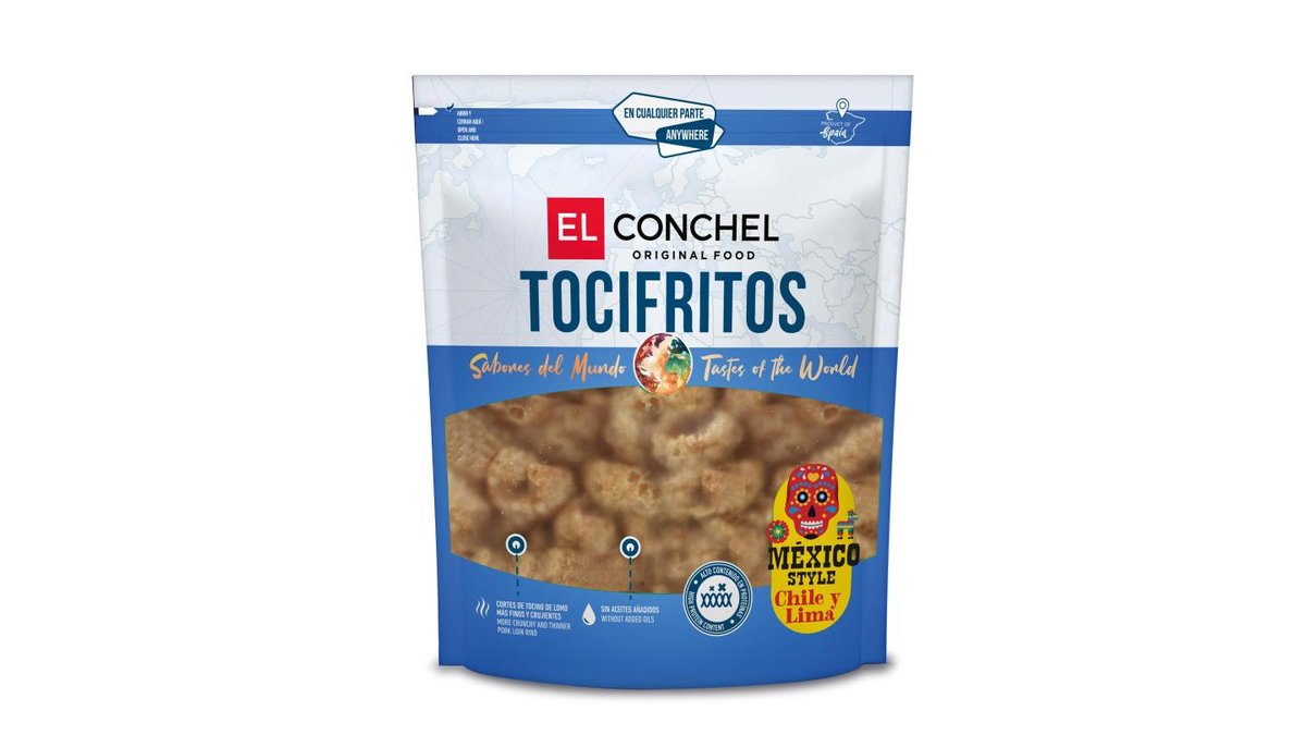 Dd Tocifritos flæskesvær m. chili & lime, El Conchel 140 g