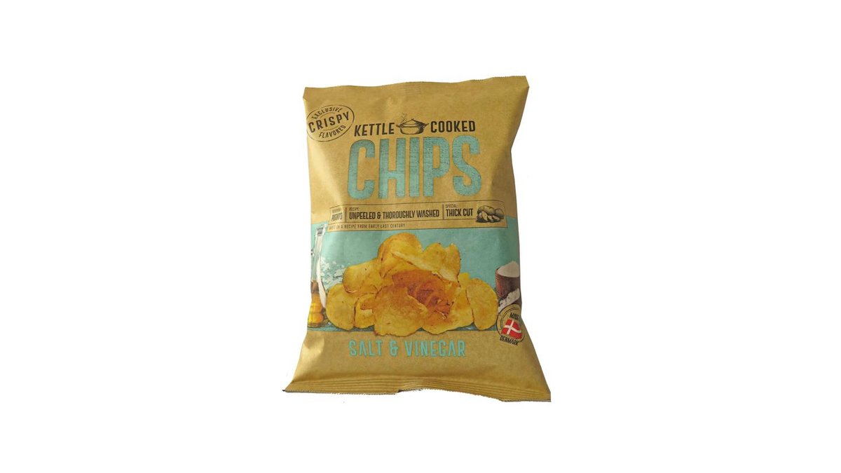 Kartoffelchips m. salt & vinegar, Kettle Cooked