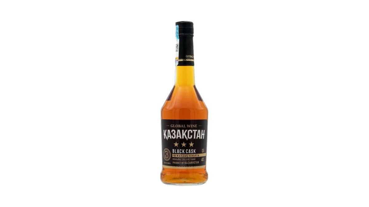 Коньяк GLOBAL WINE Қазақстан Black Cask 3* 0,5л с/б