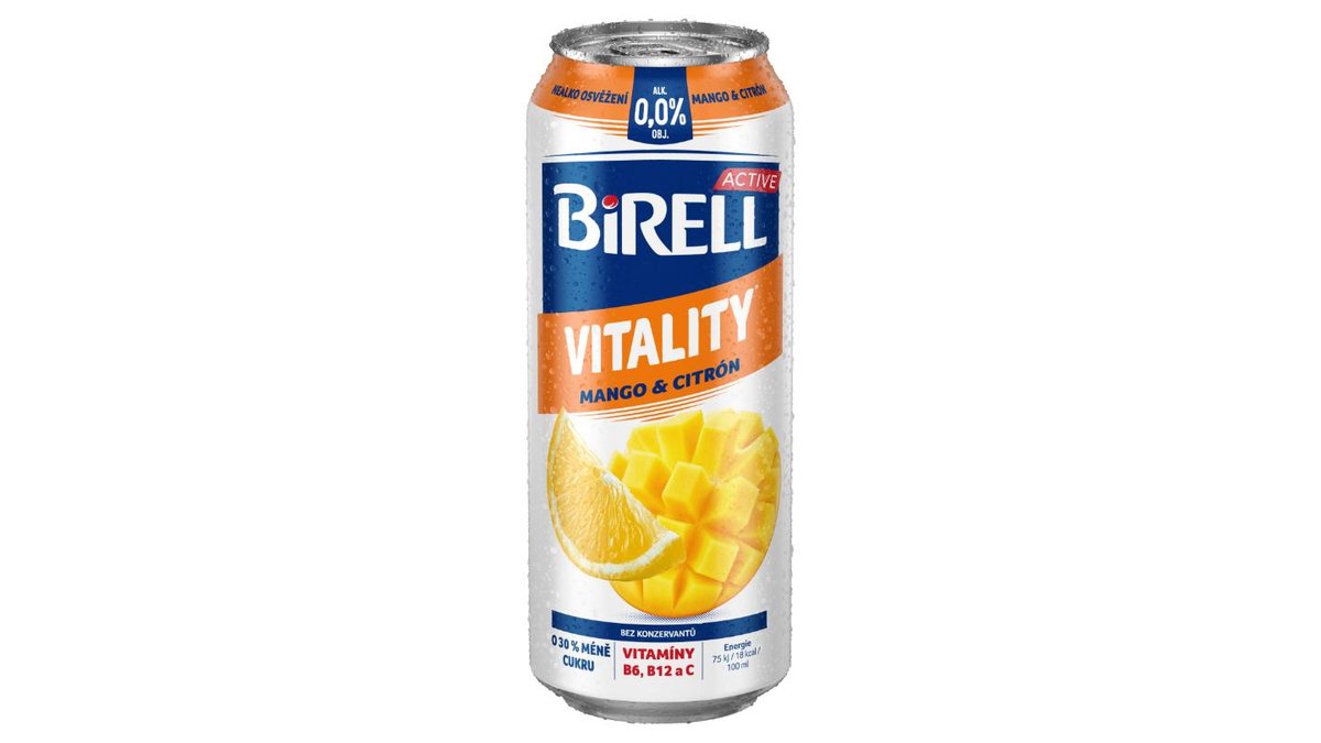 Birell Active Vitality mango & citrón 0,5l