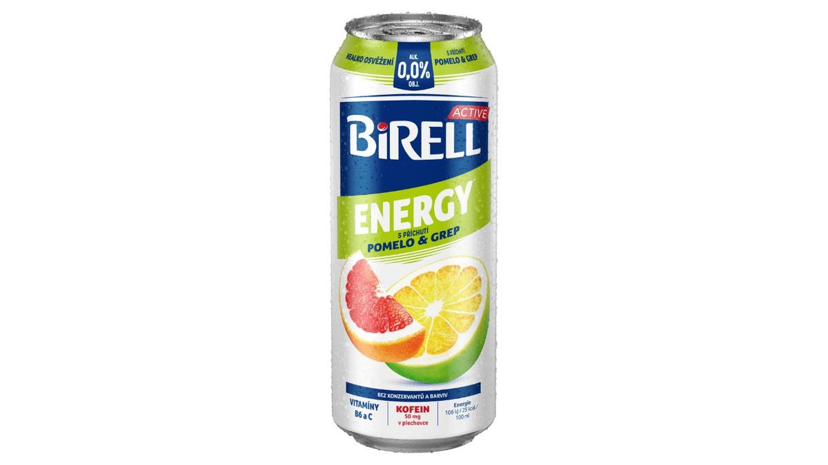 Birell Active Energy s příchutí pomelo & grep 0,5l