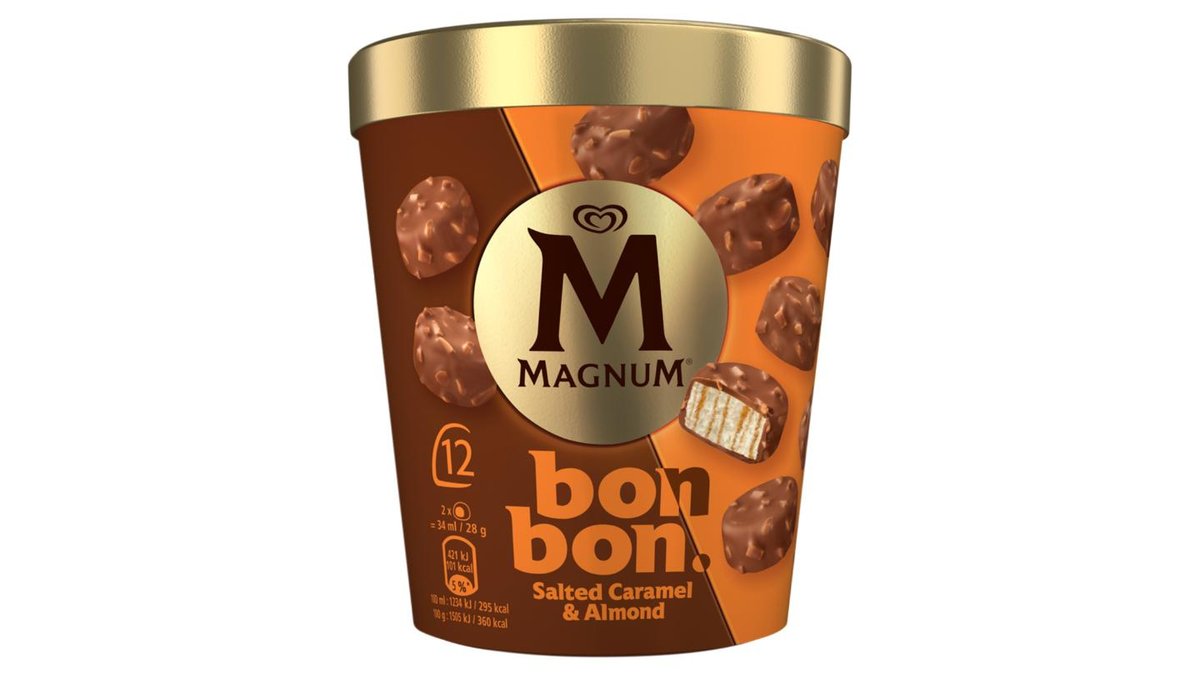 Magnum Bonbon Salted caramel & almond, 204 ml