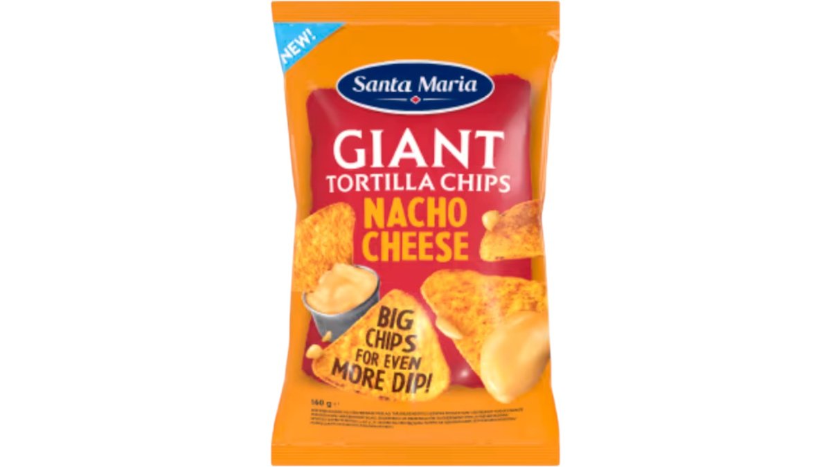 Santa Maria Tortillachips Giant Nacho Cheese, 160 g