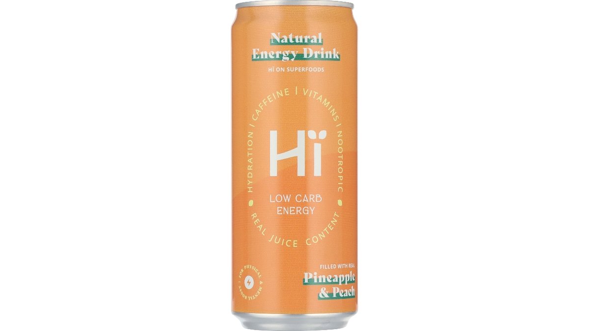 Naturlig Energidrik m. ananas & fersken, Hi 330 ml