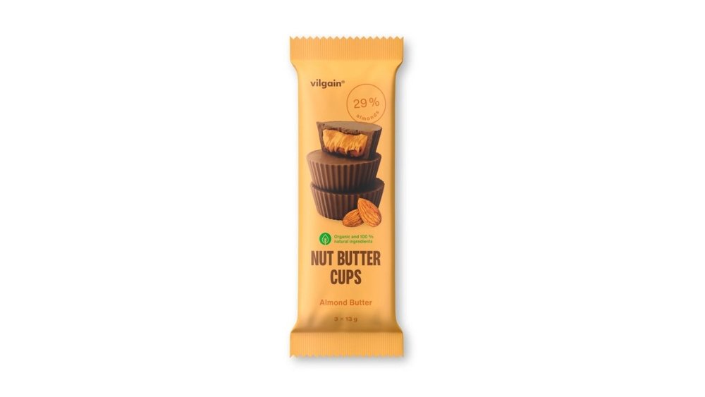 Vilgain - Nut Butter Cups Mandľové maslo (3 x 13 g)