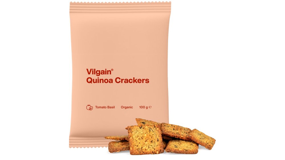 Vilgain - Quinoa krekry s paradajkou a bazalkou