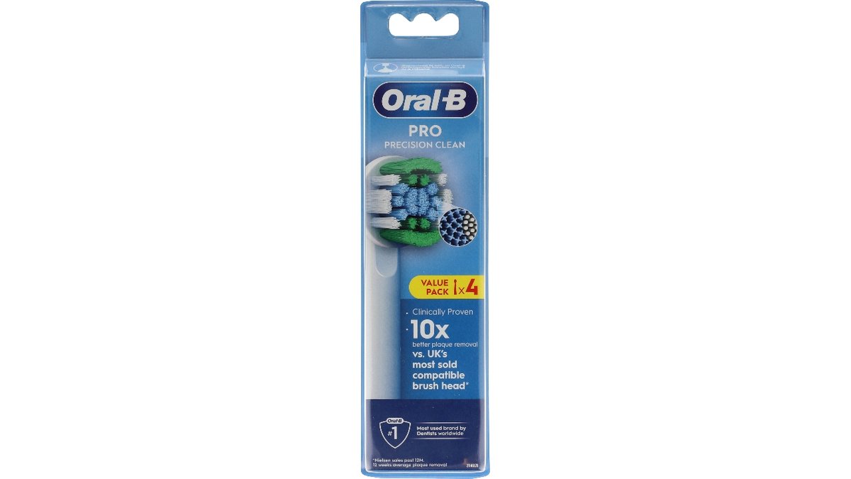 Oral-B Precision Clean tandbørstehoveder 4-pak - hvid 4 stk.