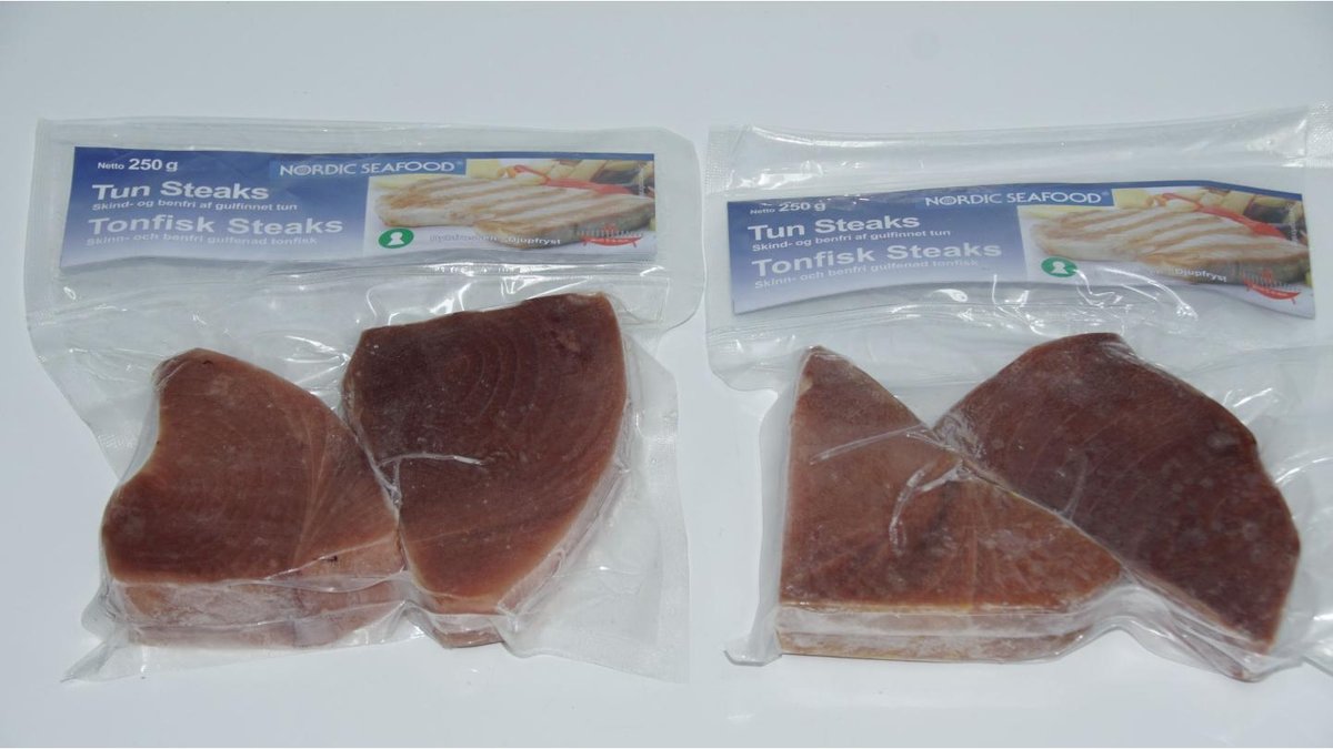 Tunfisk Steaks (gulfinnet) u/skind u/ben 2x NORDIC 20x250 g NW VAC 2x125 g 5000 g