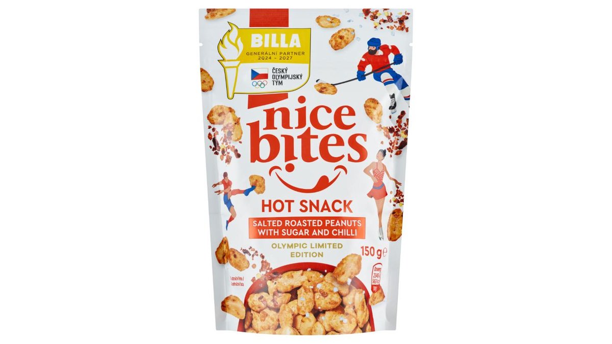 Nice Bites Pražená solená jádra arašídů v cukrové krustě s chilli 150g