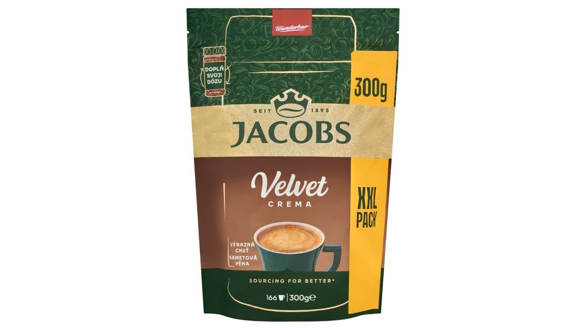 Jacobs Velvet Crema rozpustná káva 300g