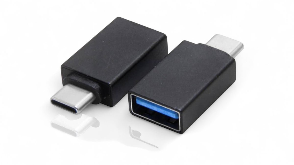 USB-C t. USB-A adapter, Fuj:tech 1 stk.