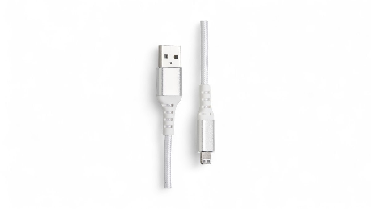 Lightning t. USB-A kabel i hvid, Fuj:tech 1 stk.