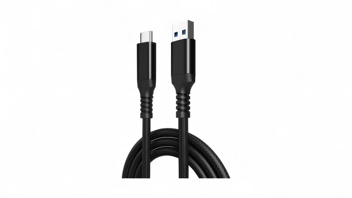 USB-C t. USB-A kabel 1m i sort, Fuj:tech 1 stk.