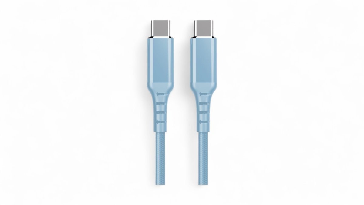 USB-C kabel 1m i lyseblå, Fuj:tech 1 stk.