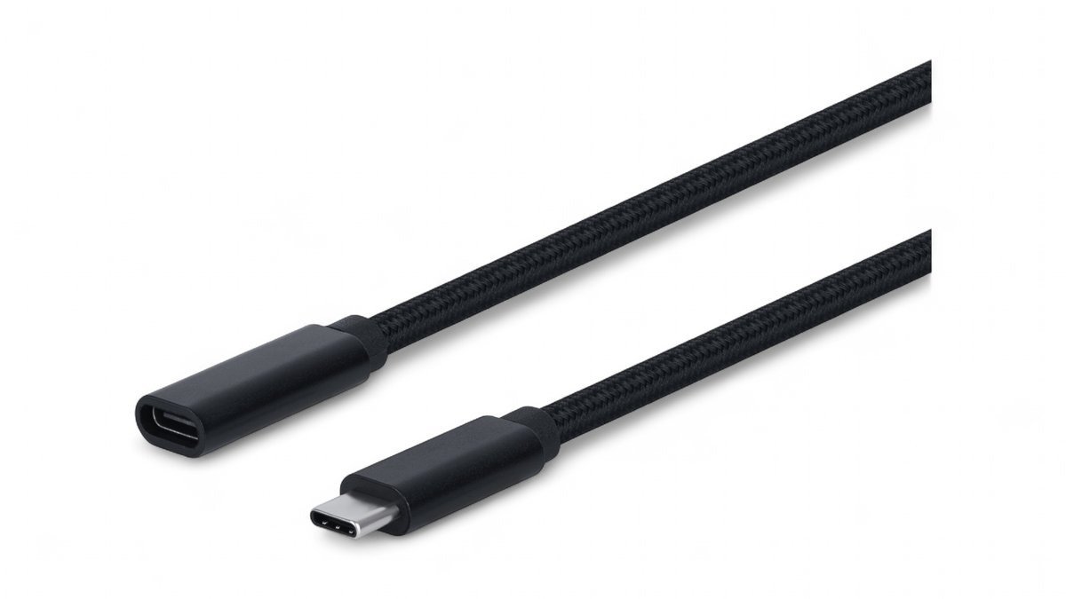 USB-C forlængerkabel 2m i sort, Fuj:tech 1 stk.
