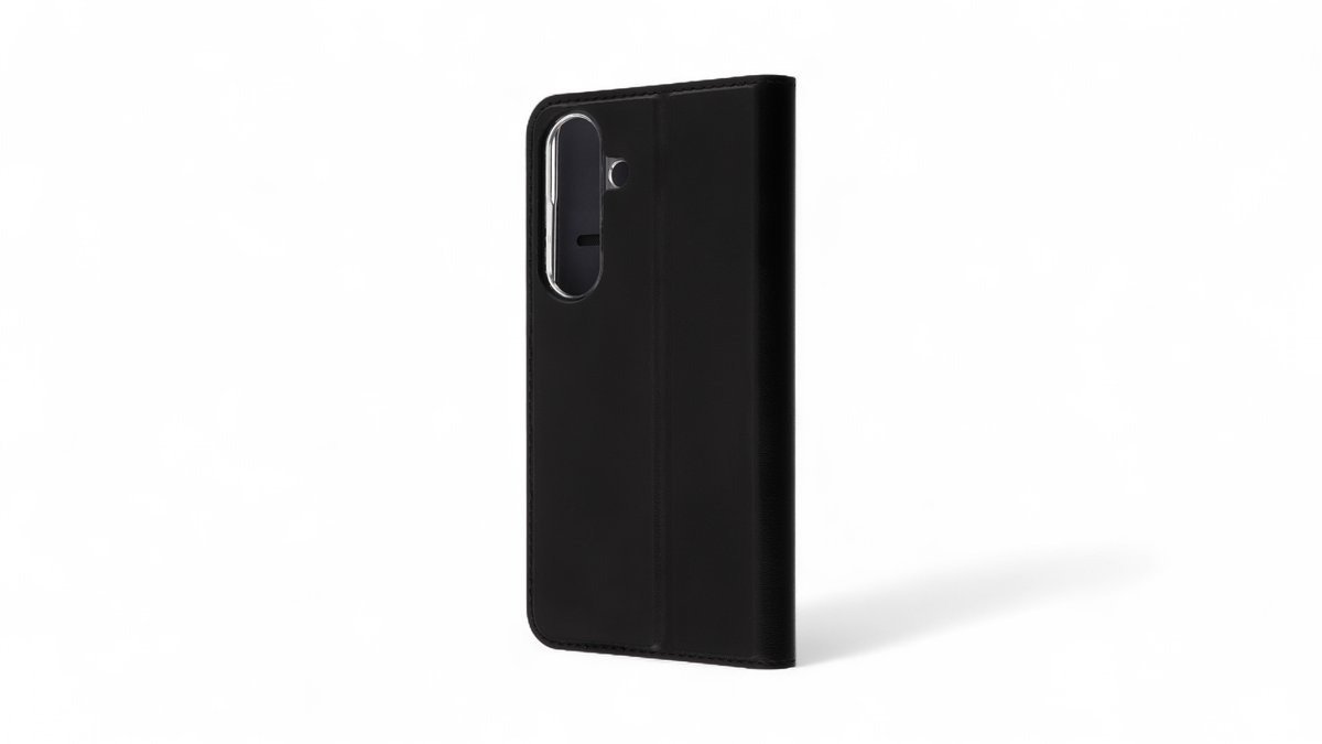 BookCase cover t. Samsung Galaxy S25 i sort, FoneKit 1 stk.