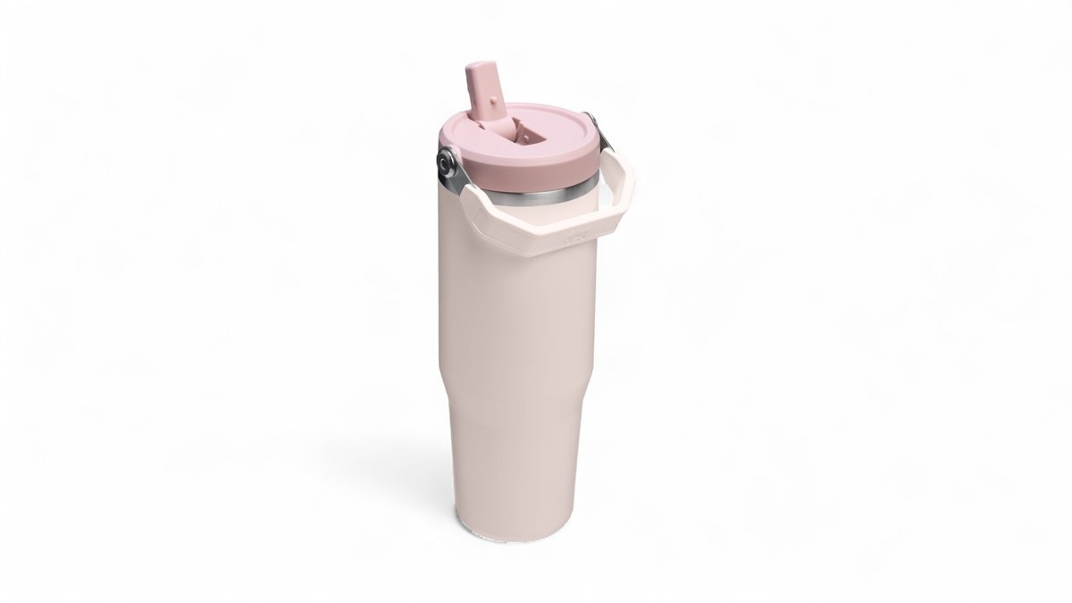 Stanley Termokrus m. sugerør & håndtag 890 ml i lyserød 890 ml
