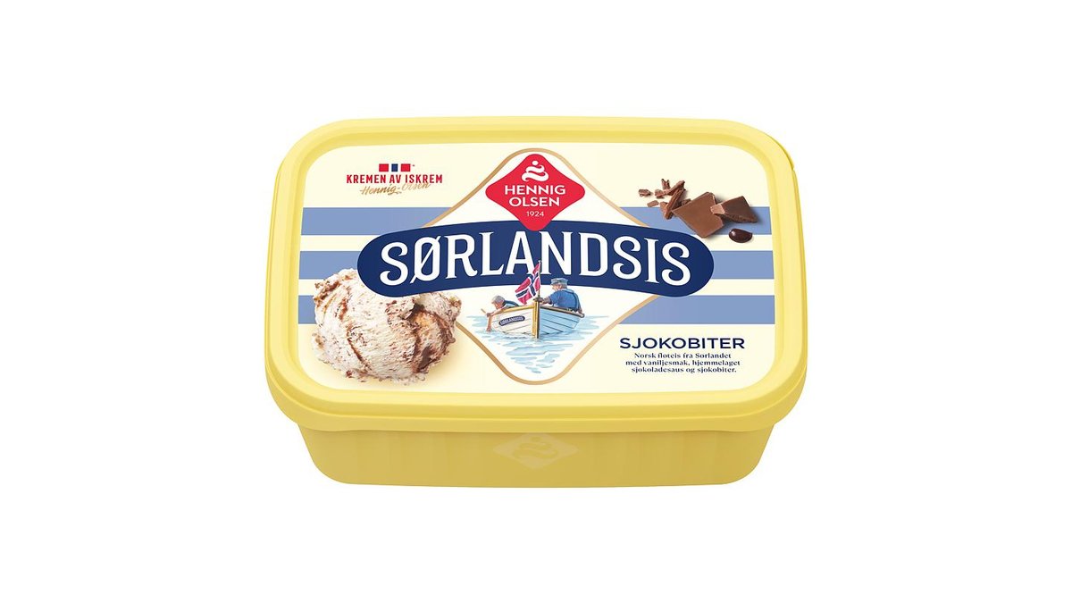❄️ Sørlandsis Iskrem Sjokobiter, 1,2 l