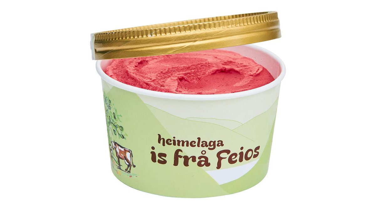 ❄️ Alm Gard Sorbet Bringebær Heimelaga ØKO, 500 ml