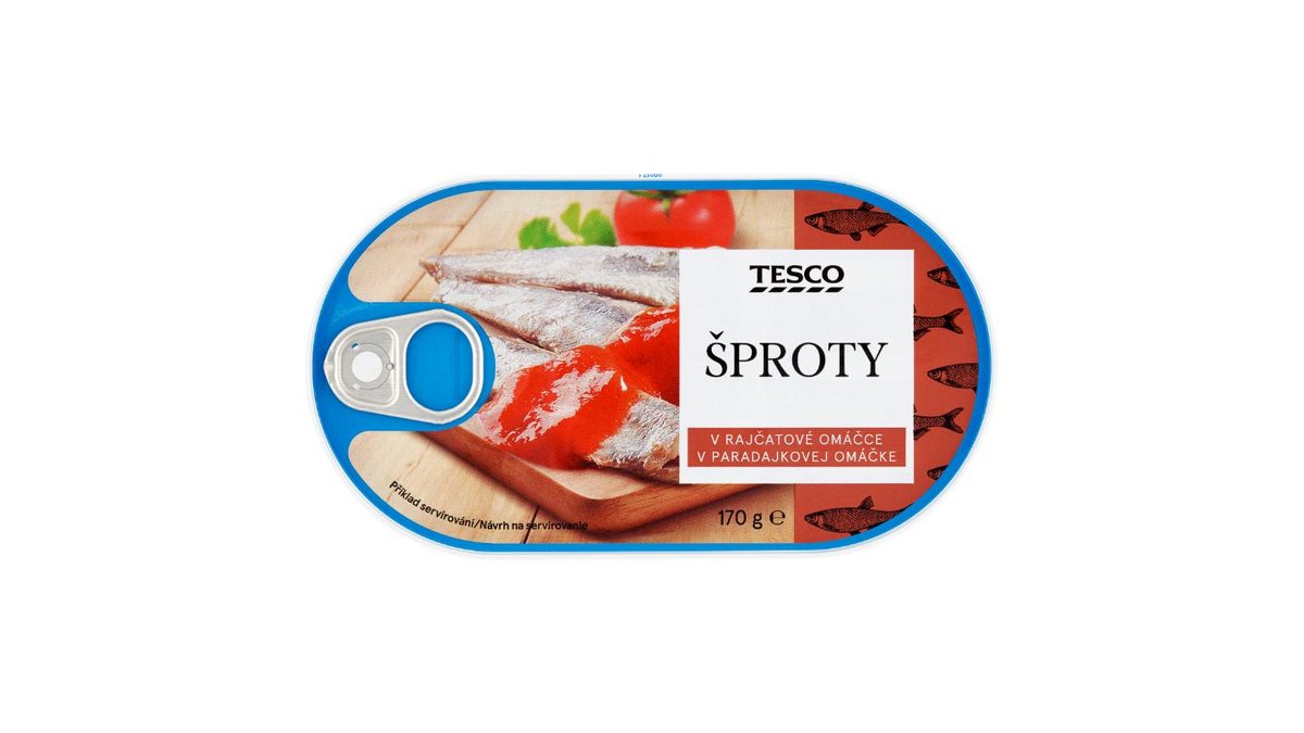 Tesco Šproty v rajčatové omáčce 170g