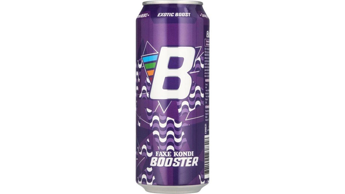 Energidrik Exotic Boost, Faxe Kondi Booster