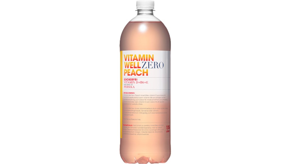 Vitamin Well Zero Peach, 1.15 l