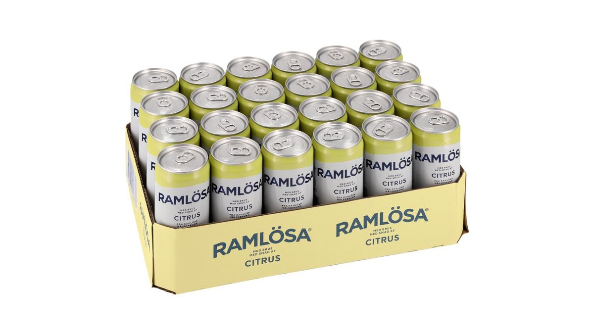 Danskvand m. citrus 24x33 cl, Ramlösa (dåse)
