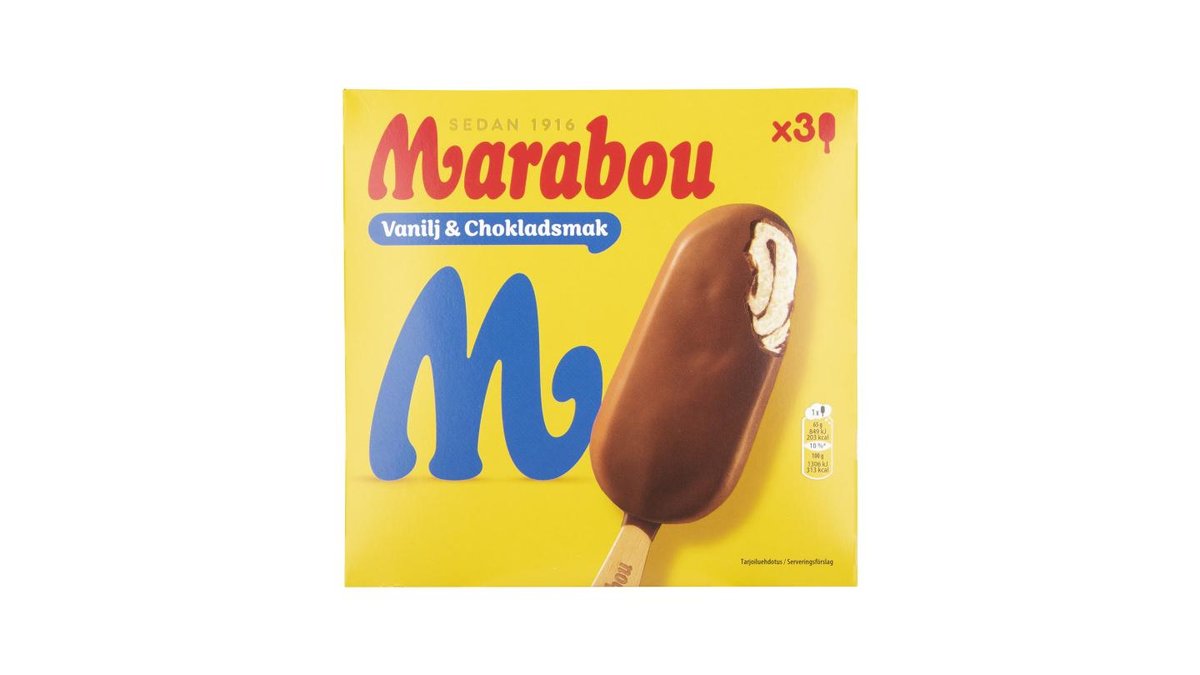 ❄️Vaniljeis m. chokoladesmag, Marabou
