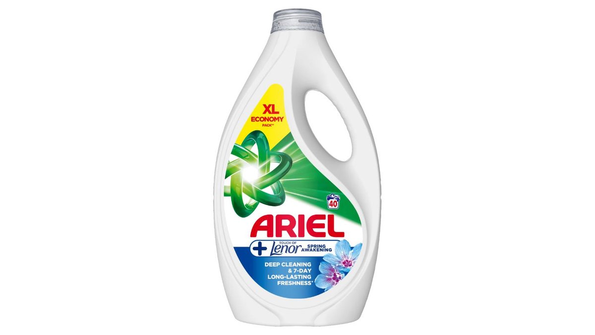 Ariel Tekutý Prací Prostriedok, + Touch Of Lenor Spring Awakening, 1.8 l, 40 Praní
