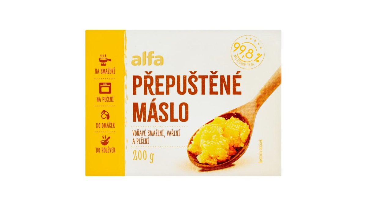 Náhled kategorie Alfa Přepuštěné máslo 200g