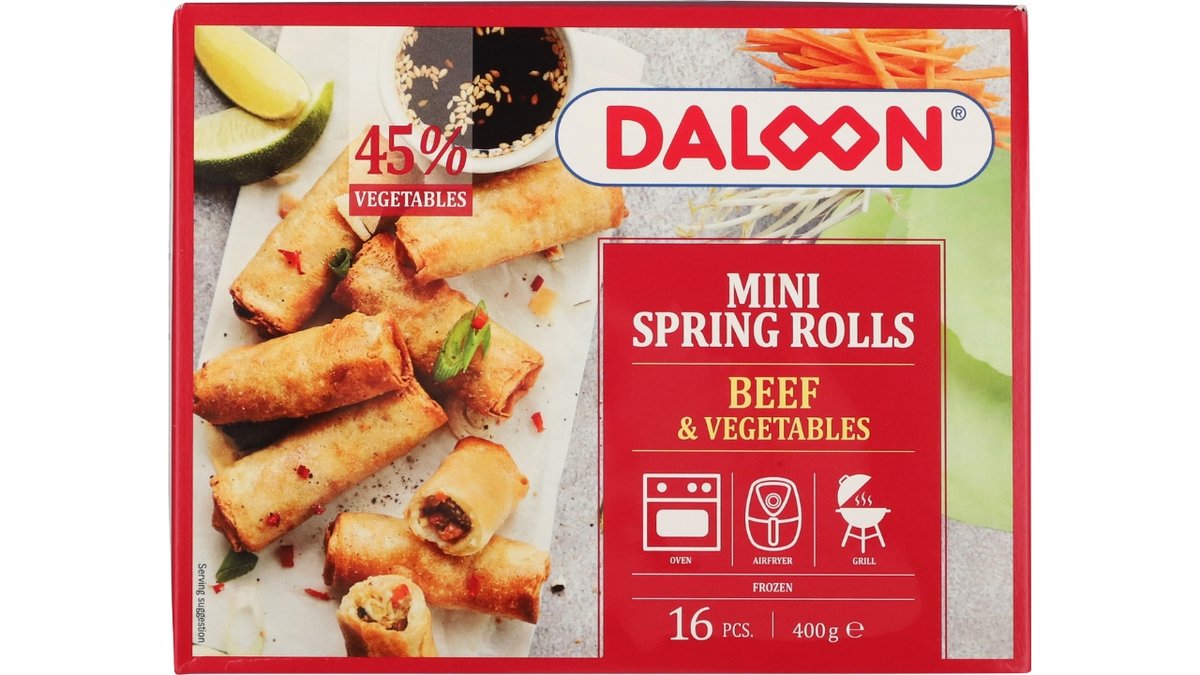 Mini Spring Rolls Beef 16 Stk