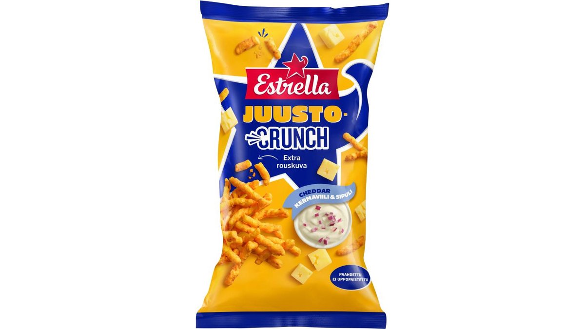 Estrella Juusto Crunch Kermaviili & Sipuli 200g
