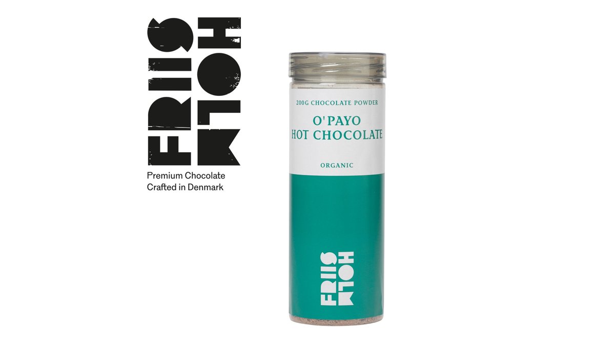 O'Payo pulver til varm chokolade øko. Friis Holm Chokolade