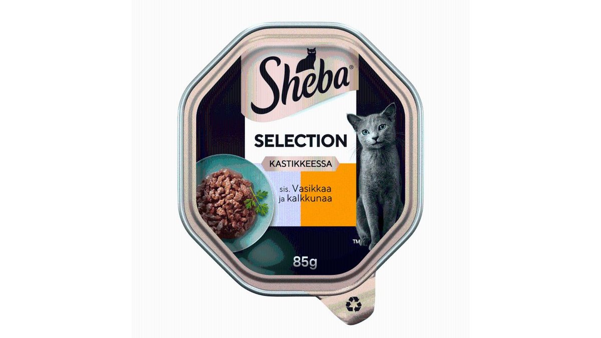 Sheba Selection annosateria kissalle vasikka-kalkkuna 85g