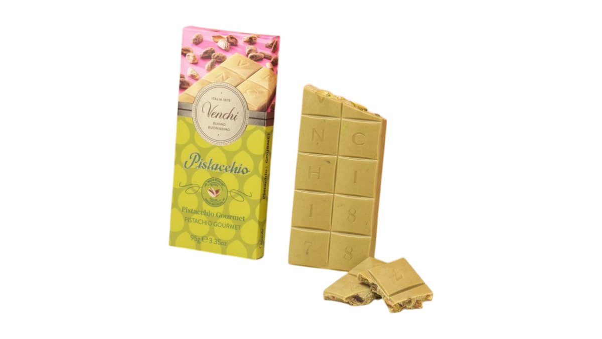 Hvid chokoladebar m. pistacie, Venchi
