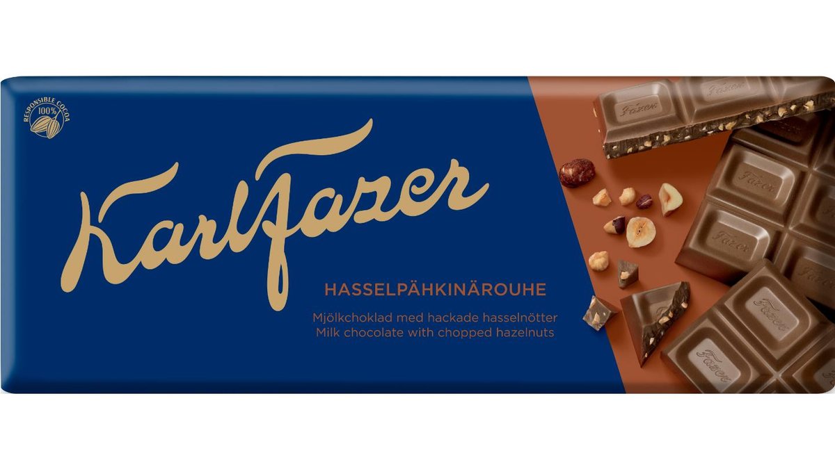 Karl Fazer Hasselpähkinärouhe suklaalevy 180g