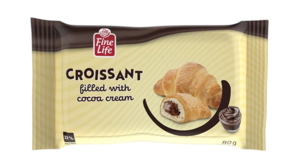 FINE LIFE CROISSANT FILLED WITH COCOA CREAM 60g