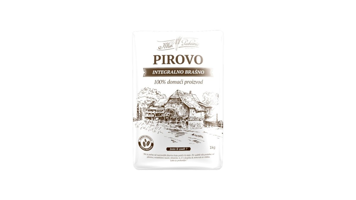 Mlin Pukanić pirovo integralno brašno, 1 kg