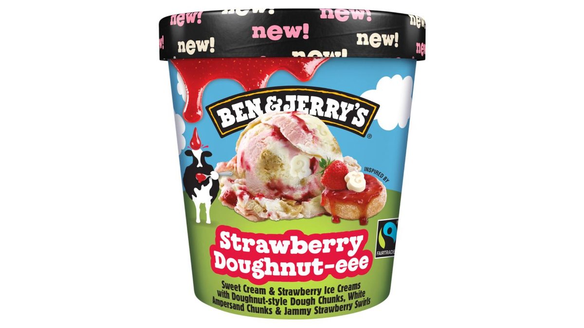 Ben & Jerry's Strawberry Doughnut-eee, 465 ml