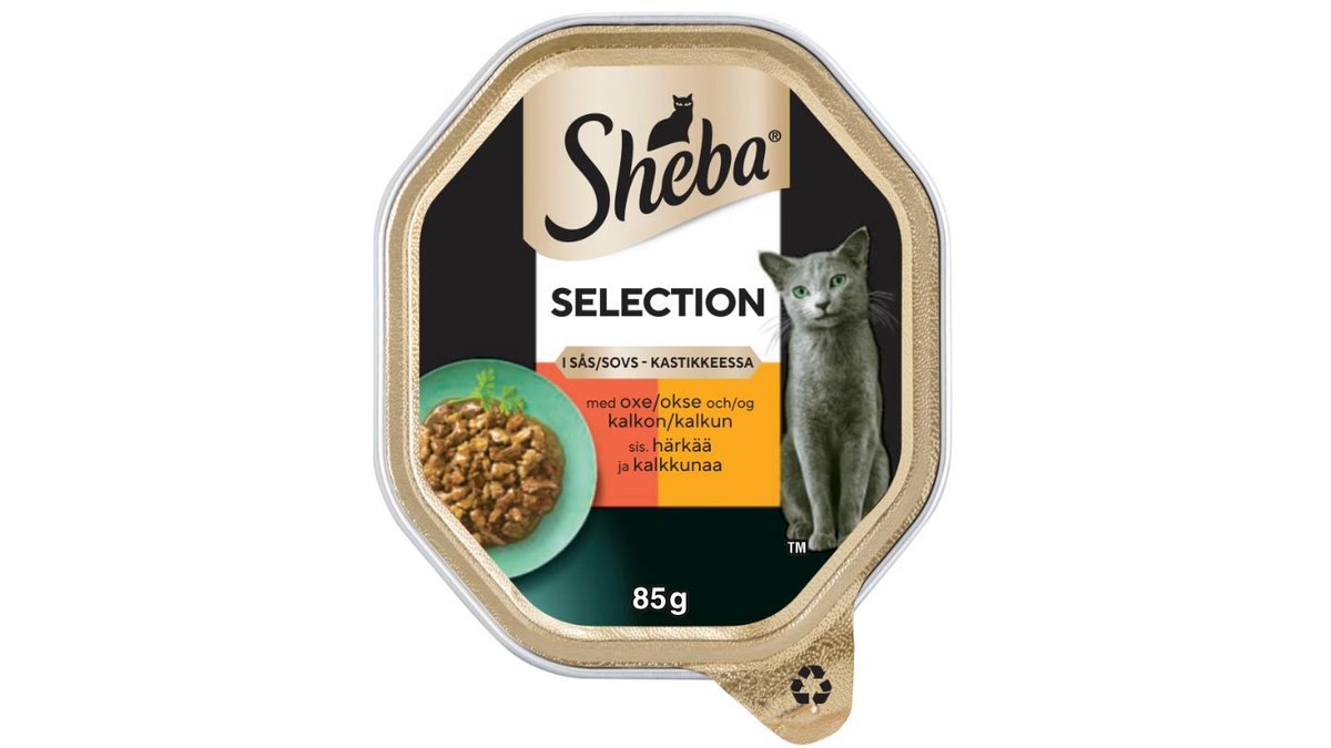 Sheba Selection annosateria kissalle häränliha 85g